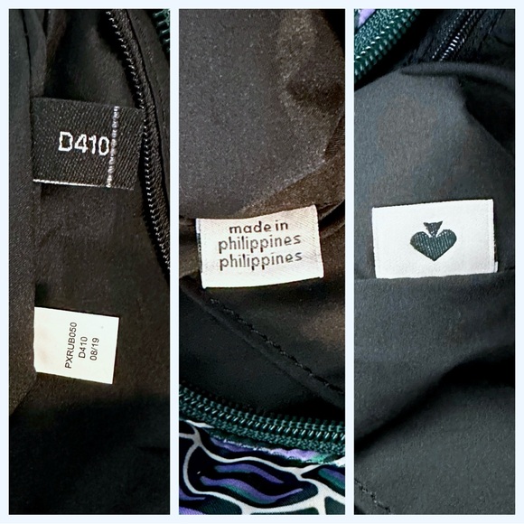 Kate Spade Pineforest Taylor Party Bubbles small purple nylon crossbody tote - Picture 6 of 7